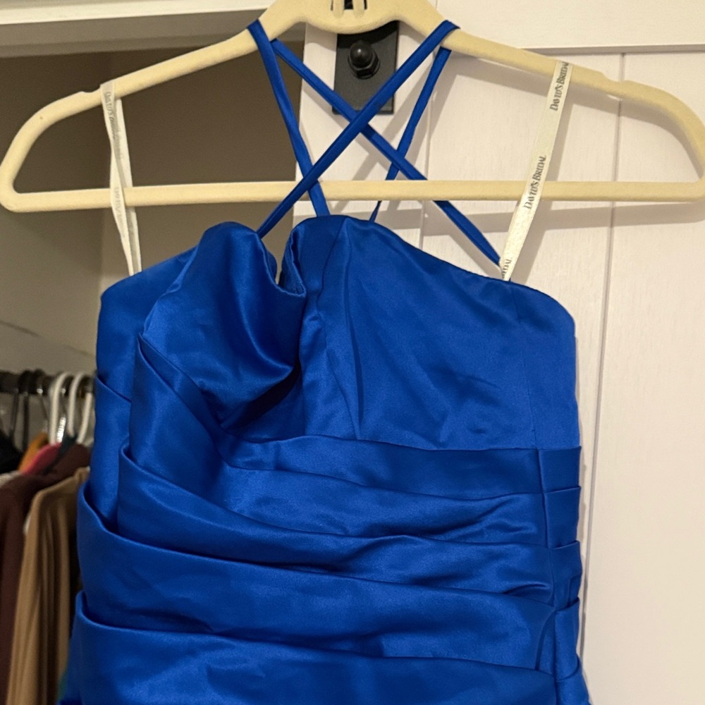 David's Bridal Royal Blue Gown